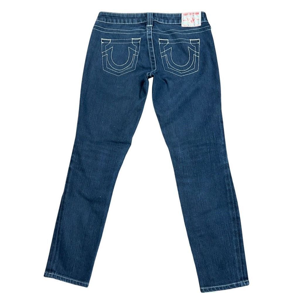 True Religion Stella Low Rise Skinny Dark Indigo Jeans Women size 26